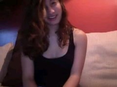 Curly girl masturbates with toothbrush on Omegle