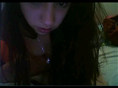 Lusty Latina toying pussy on Skype