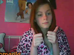 Redhead cutie fingering and toying on Omegle