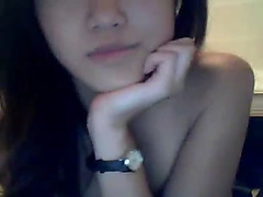 Beautiful Asian toying pussy on Skype